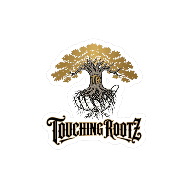 Touching Rootz Tree Logo Sticker — Kiss-Cut Vinyl Decal