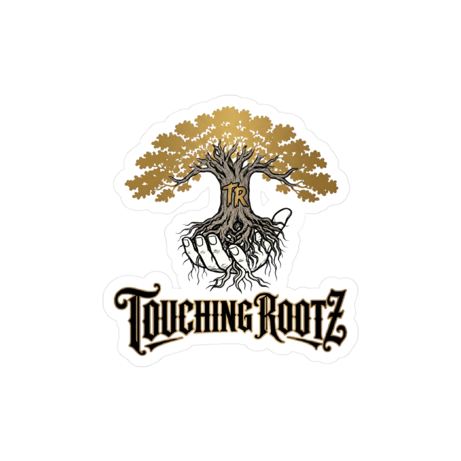 Touching Rootz Tree Logo Sticker — Kiss-Cut Vinyl Decal